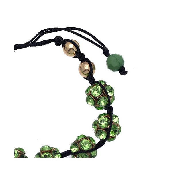 ADELE Black Green Shambala Style Bracelet