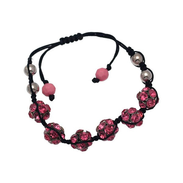 ADELE Black Pink Shambala Style Bracelet