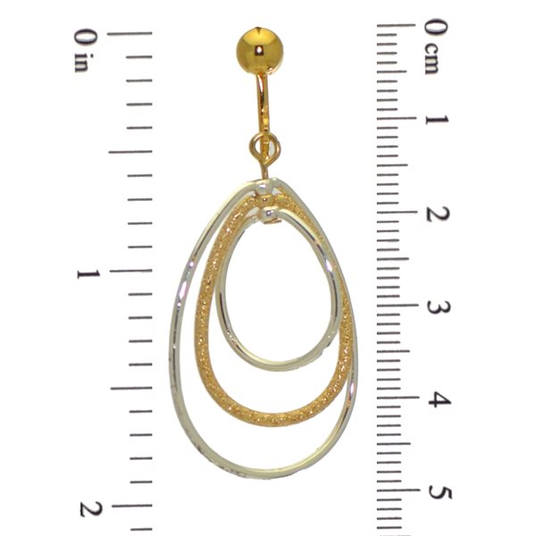 ADELHEID gold and silver plated hoop clip on earrings