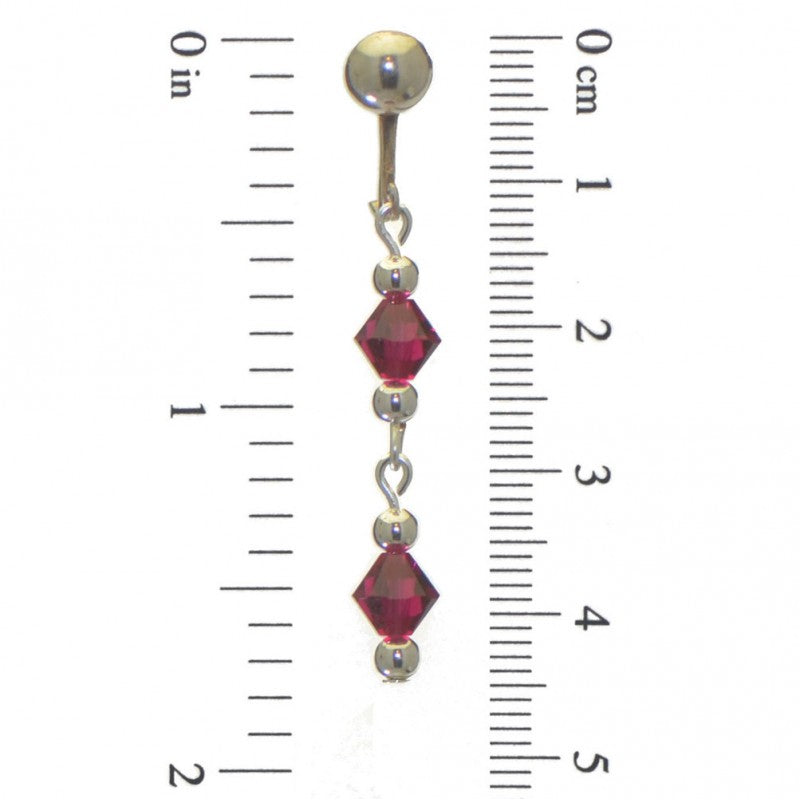 ADONA silver plated swarovski elements ruby red crystal drop clip on earrings