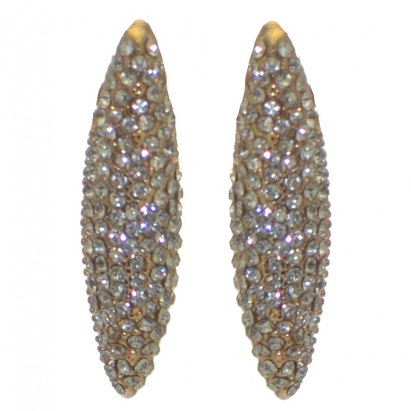 ADRIENNE gold plated crystal clip on earrings