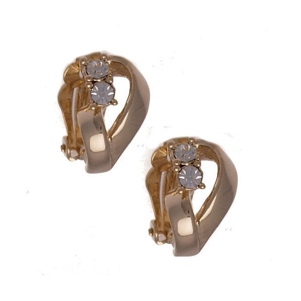 Alba Gold tone Clip Earrings