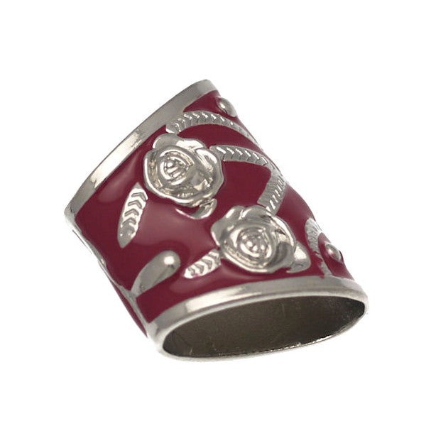 AMARANTHUS Silver tone Red 37mm Scarf Ring