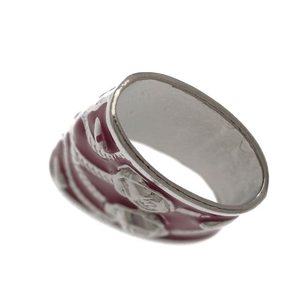 AMARANTHUS Silver tone Red 37mm Scarf Ring