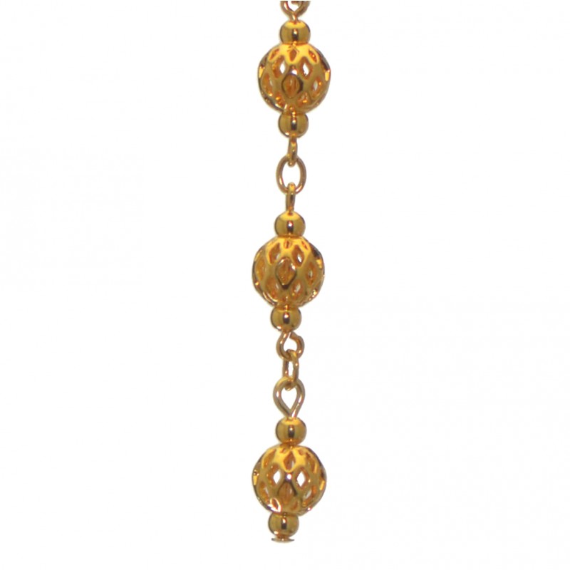 ANEKSI gold plated triple linked ball clip on earrings