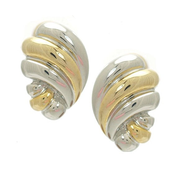 Angie Gold and Silver Plated Post Earrings