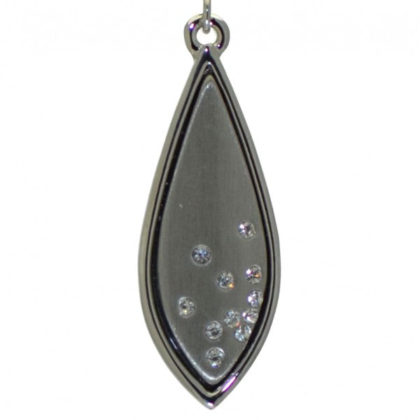 ANTONIA silver plated crystal teardrop hook earrings