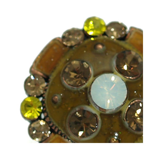 Arius Yellow Crystal Clip On Earrings
