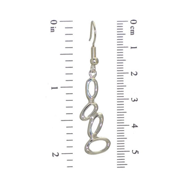 AUTUMN Silver Plated Tumbling Loop Hook Earrings by VIZ