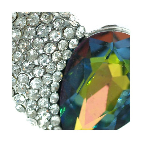 Axelle Silver tone Tourmaline Crystal Fashion Ring