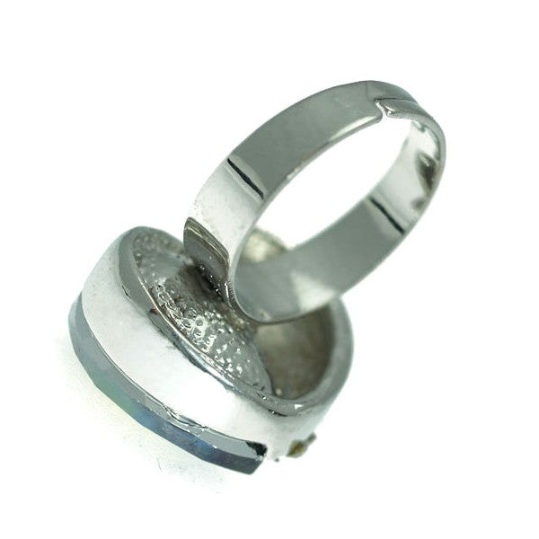 Axelle Silver tone Tourmaline Crystal Fashion Ring