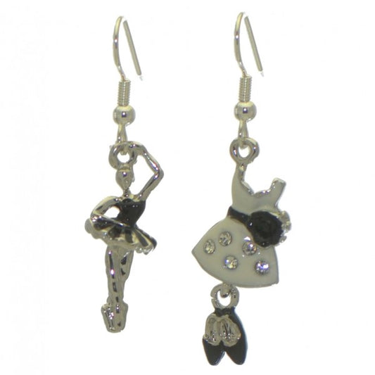 AYAKO black ballerina and dress hook earrings