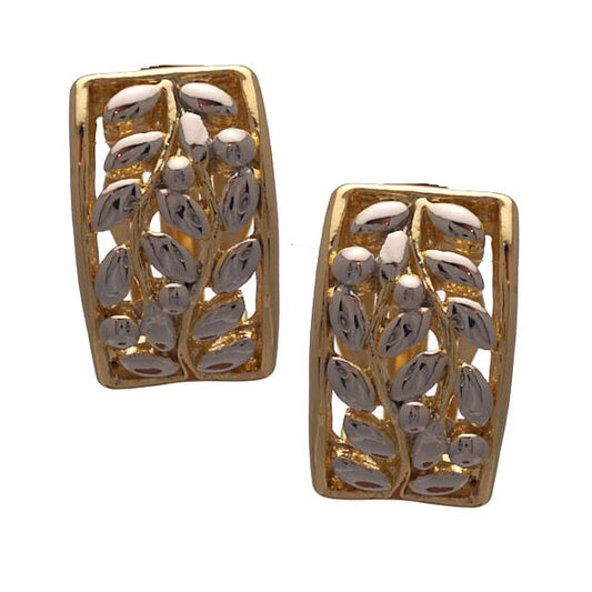 Becca Gold tone Silver Clip Earrings