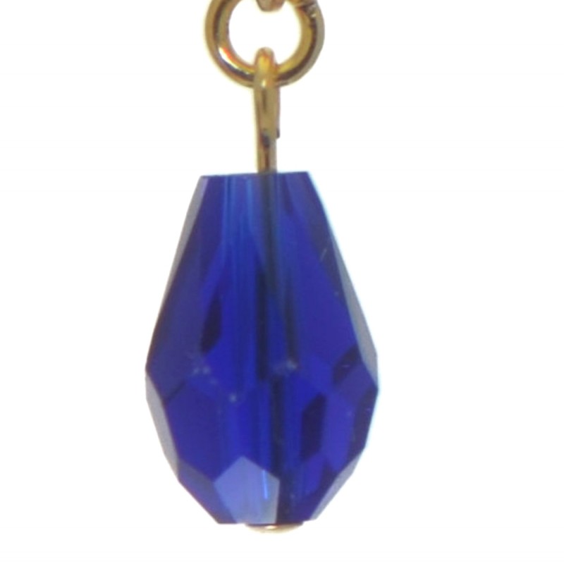 BETRESH gold plated cobalt blue ab crystal glass clip on earrings