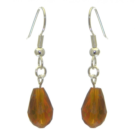 BETRESH silver plated gold ab crystal glass hook earrings