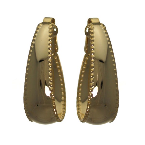 Blithe Gold tone Hoop Clip On Earrings