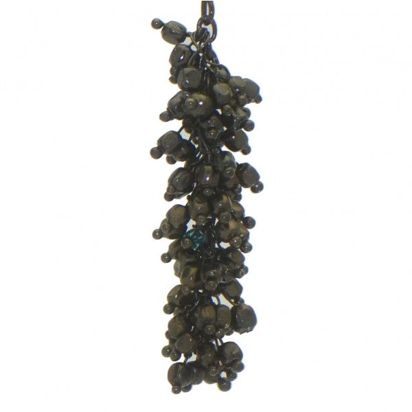 BUNCH OF GRAPES gunmetal hook earrings