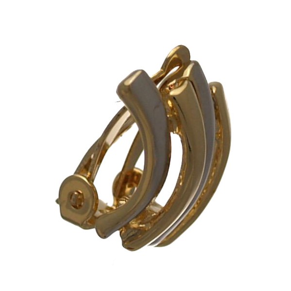 CAIRA Gold and Silver tone Clip On Earrings