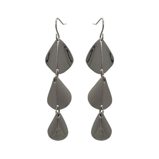 Calynda Silver Plated Drop Hook Earrings by Rodney