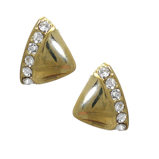 Candice Gold Plated Crystal Post Earrings