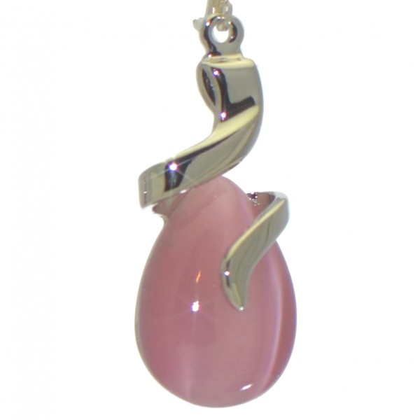 CARMENTA silver plated pink clip on earrings by Rodney