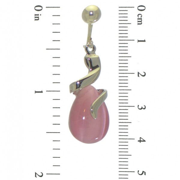 CARMENTA silver plated pink clip on earrings by Rodney