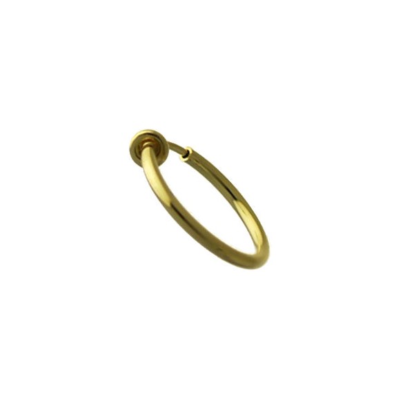 Cerceau 17mm Gold Plated Hoop Clip On Earrings