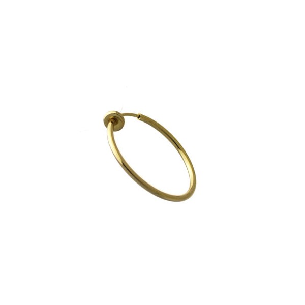 Cerceau 25mm Gold Plated Hoop Clip On Earrings