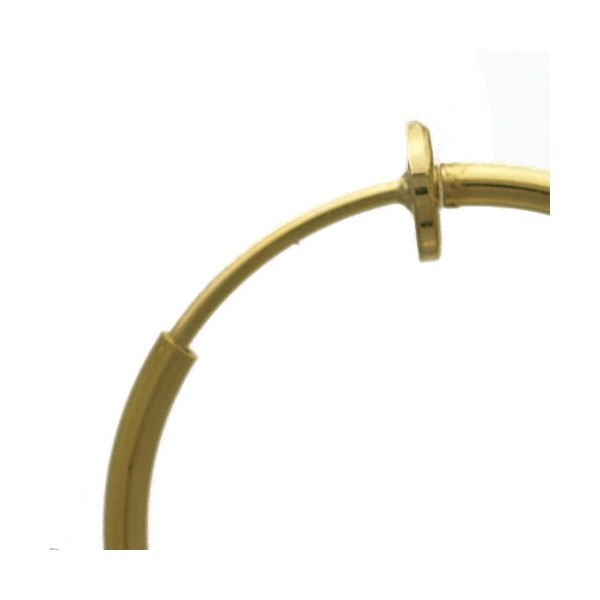 Cerceau 25mm Gold Plated Hoop Clip On Earrings