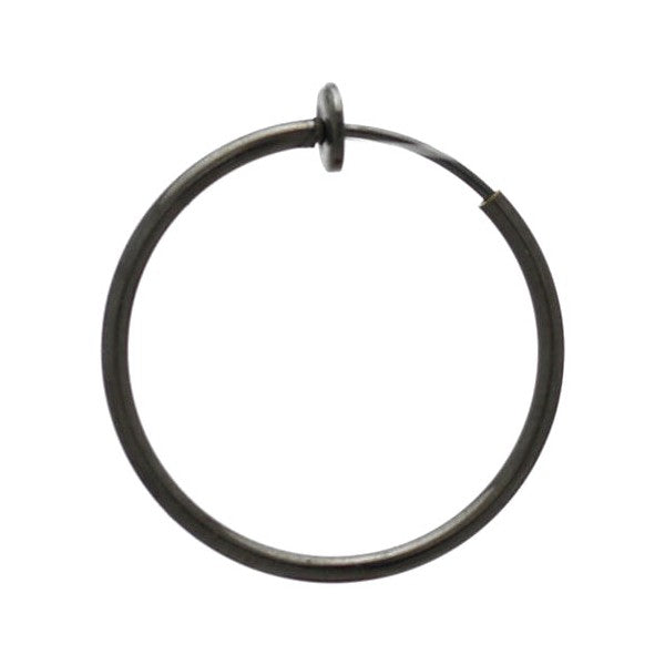 Cerceau 25mm Hematite Hoop Clip On Earrings