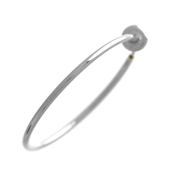 Cerceau 35mm Silver Plated Hoop Clip On Earrings