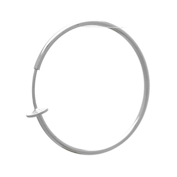 Cerceau 35mm Silver Plated Hoop Clip On Earrings
