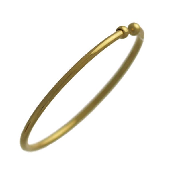 Cerceau Ball 15mm Gold Plated Ball End Hoop Earring