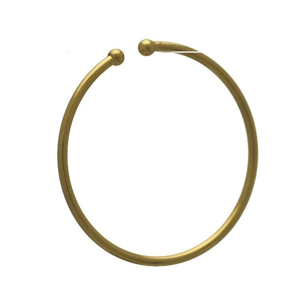 Cerceau Ball 15mm Gold Plated Ball End Hoop Earring