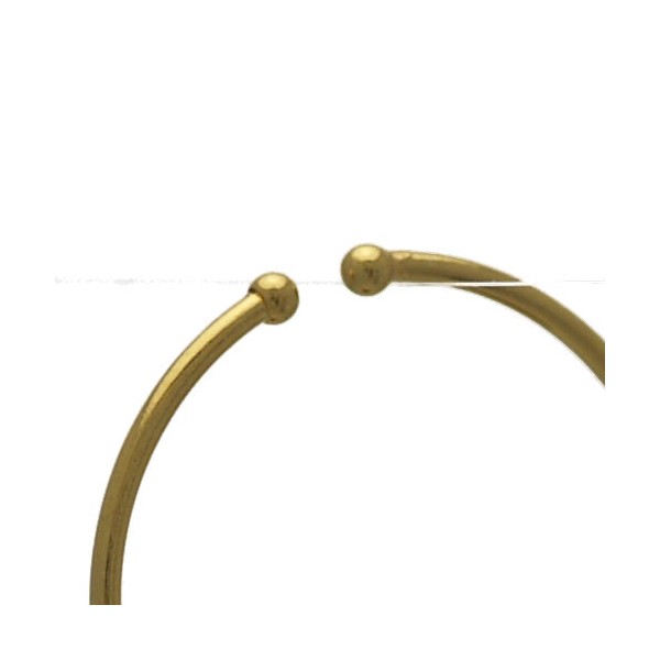 Cerceau Ball 15mm Gold Plated Ball End Hoop Earring