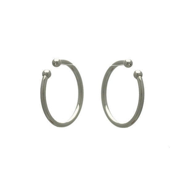 Cerceau Ball 15mm Silver Plated Ball End Hoop Earring