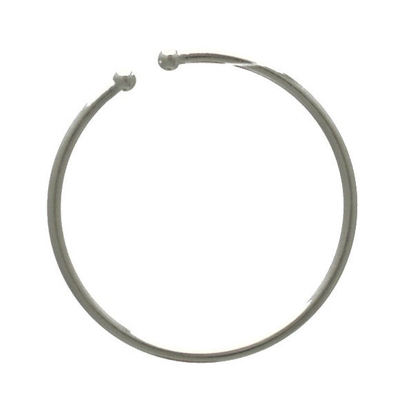 Cerceau Ball 20mm Silver Plated Ball End Hoop Earring