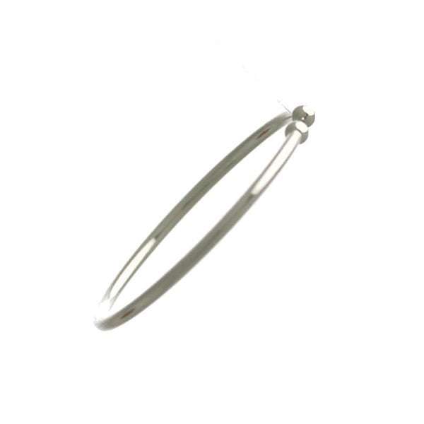 Cerceau Ball 25mm Silver Plated Ball End Hoop Earring