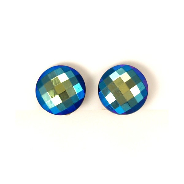 Chenille 18mm Multi Coloured Clip On earrings