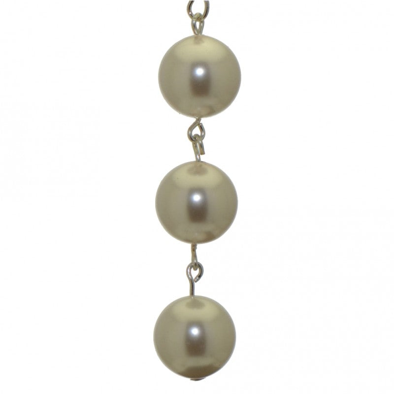 CHERRIES TRIO silver plated white fau pearl hook earrings