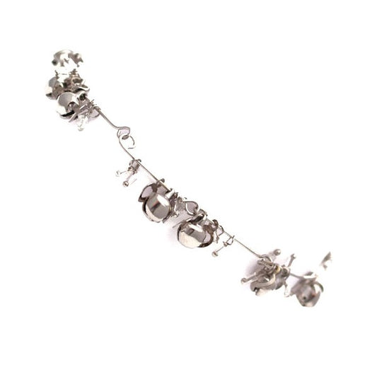 Chitrita Silver tone Clear Ankle Chain