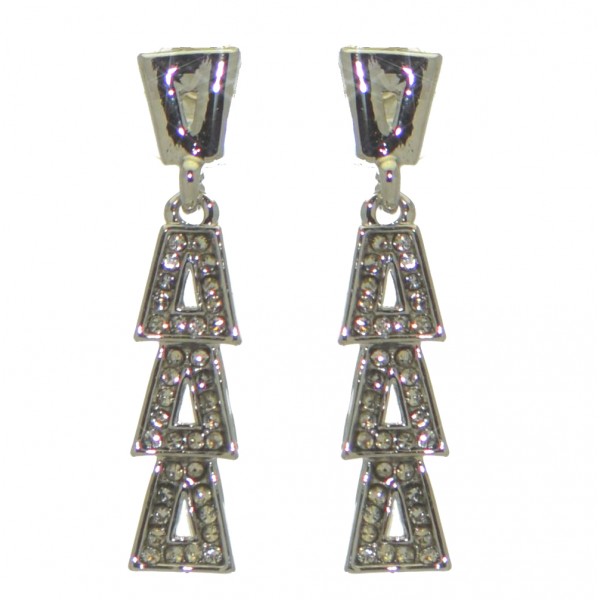 CHRISTIN silver tone crystal post earrings