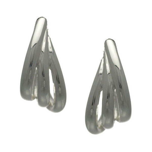 Cicely Silver tone Stud earrings