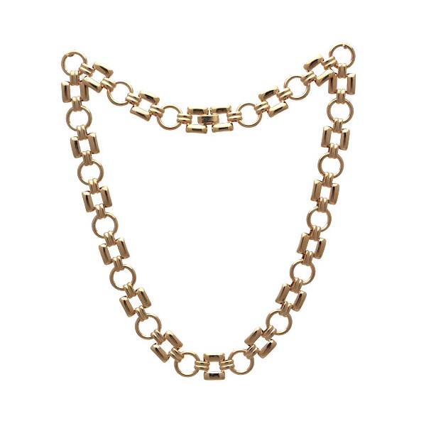Circles & Squares Gold Plated Choker Necklace