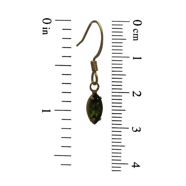 CLEMENTINE Gold Plated Olivine Hook Earrings