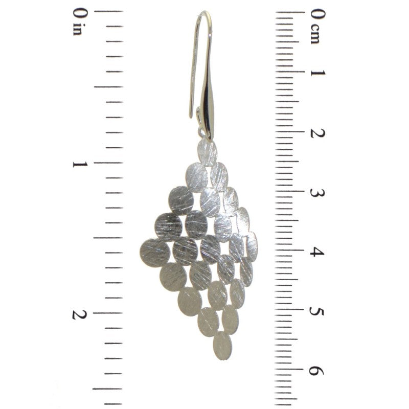 COLLIS silver plated multi disk hook earrings