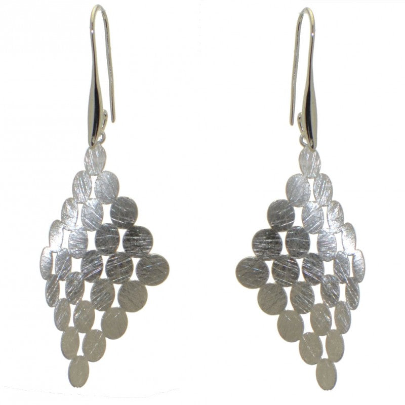 COLLIS silver plated multi disk hook earrings