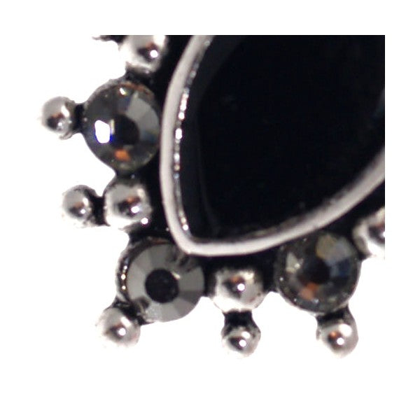 Corona Black Crystal Fashion Ring
