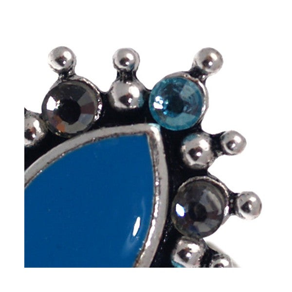 Corona Turquoise Crystal Fashion Ring
