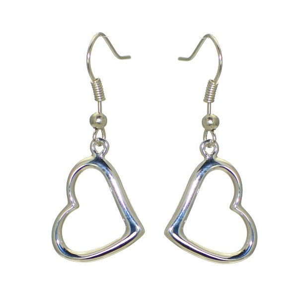CUSHLA Silver Plated Heart Hook Earrings by VIZ